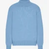 Rollkragenpullover aus Merinowolle – Meeresblau