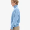Rollkragenpullover aus Merinowolle – Meeresblau