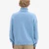 Rollkragenpullover aus Merinowolle – Meeresblau