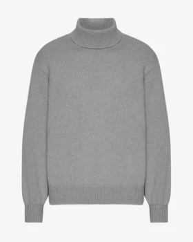 Rollkragenpullover aus Merinowolle – Meliergrau