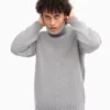 Rollkragenpullover aus Merinowolle – Meliergrau