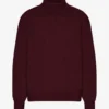 Rollkragenpullover aus Merinowolle – Oxblood-Rot