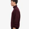 Rollkragenpullover aus Merinowolle – Oxblood-Rot