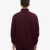 Rollkragenpullover aus Merinowolle – Oxblood-Rot