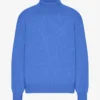 Rollkragenpullover aus Merinowolle – Pazifikblau