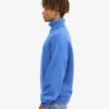 Rollkragenpullover aus Merinowolle – Pazifikblau