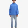 Rollkragenpullover aus Merinowolle – Pazifikblau