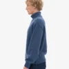 Rollkragenpullover aus Merinowolle – Petrolblau