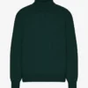 Rollkragenpullover aus Merinowolle – Smaragdgrün