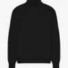 Rollkragenpullover aus Merinowolle – Tiefschwarz