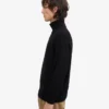 Rollkragenpullover aus Merinowolle – Tiefschwarz