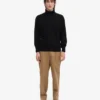 Rollkragenpullover aus Merinowolle – Tiefschwarz