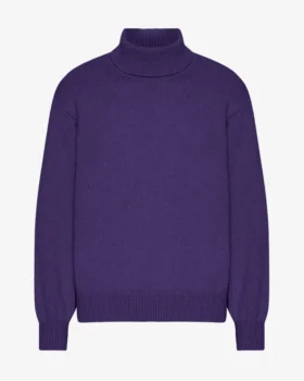 Rollkragenpullover aus Merinowolle – Ultraviolett