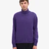 Rollkragenpullover aus Merinowolle – Ultraviolett