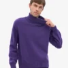 Rollkragenpullover aus Merinowolle – Ultraviolett