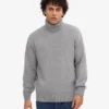Rollkragenpullover aus Merinowolle – Meliergrau