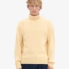Rollkragenpullover aus Merinowolle – Zartgelb