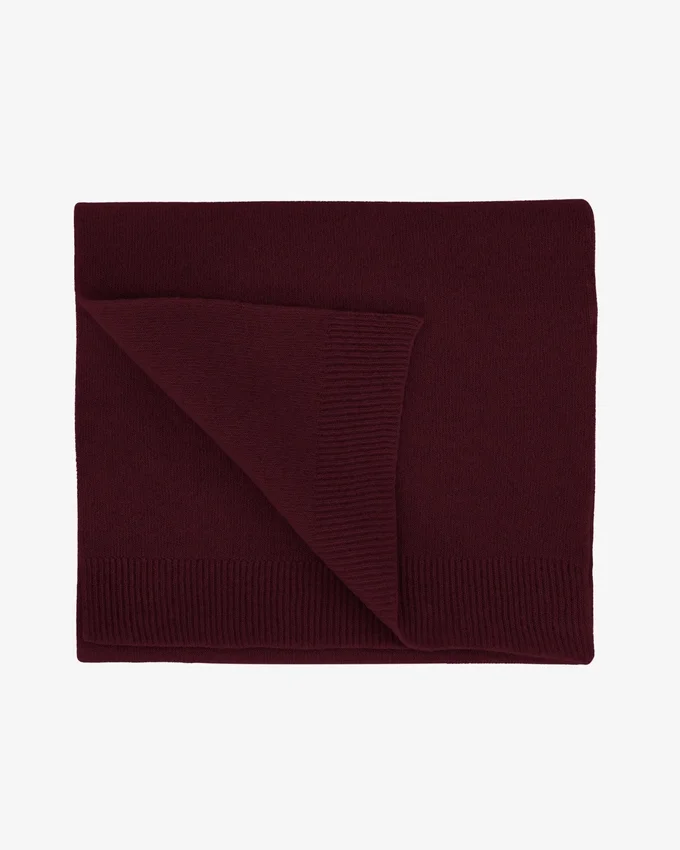 Schal aus Merinowolle – Oxblood-Rot