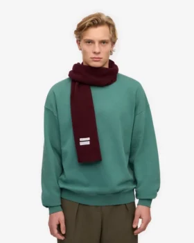 Schal aus Merinowolle – Oxblood-Rot