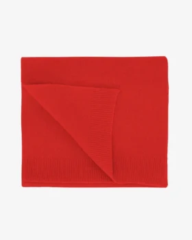 Schal aus Merinowolle – Rot-Mandarine
