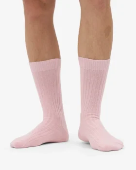 Socken aus Merinowollmischung – Blassrosa