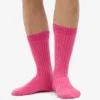 Socken aus Merinowollmischung – Bubblegum-Rosa