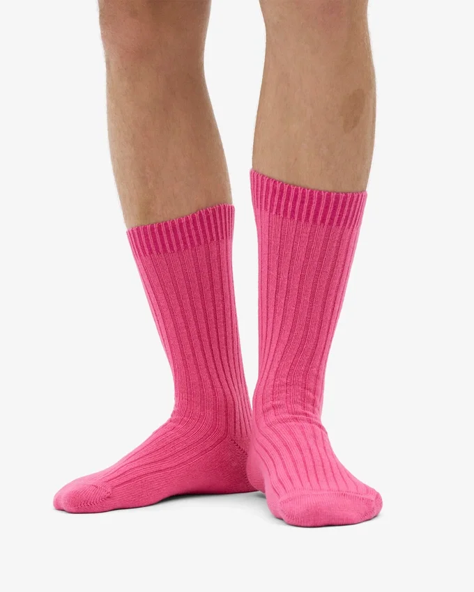 Socken aus Merinowollmischung – Bubblegum-Rosa