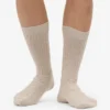 Socken aus Merinowollmischung – Elfenbeinweiß
