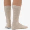 Socken aus Merinowollmischung – Elfenbeinweiß