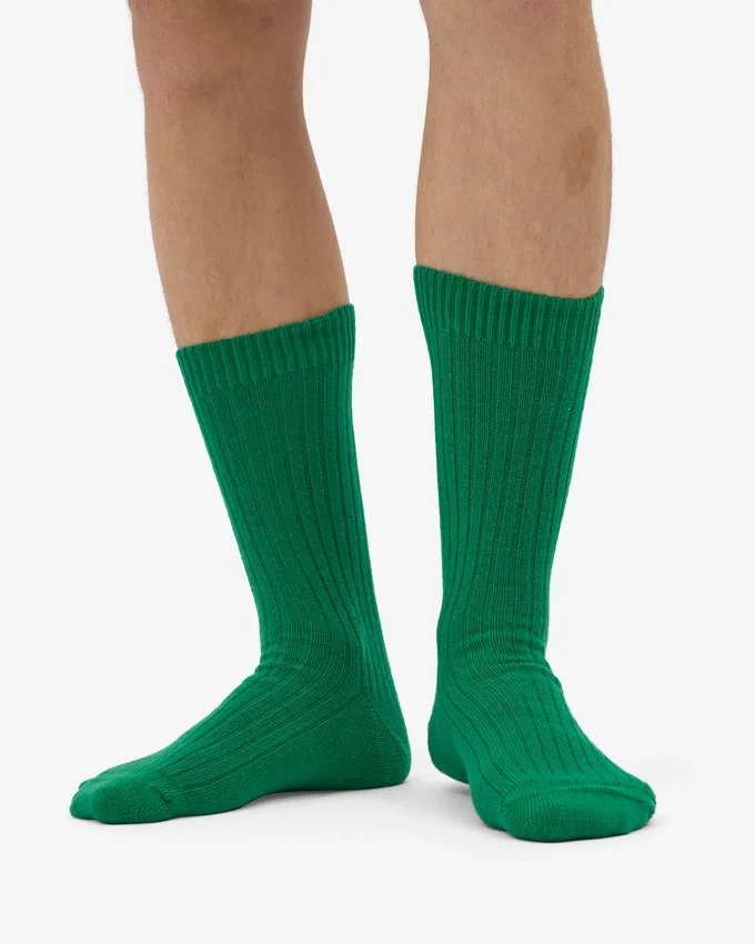 Socken aus Merinowollmischung – Kellygrün