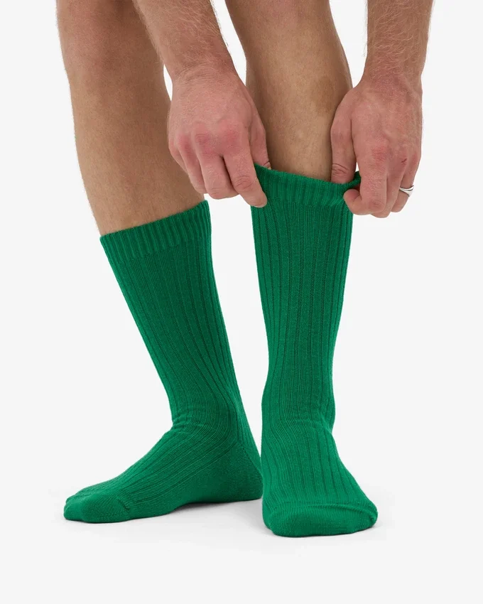 Socken aus Merinowollmischung – Kellygrün