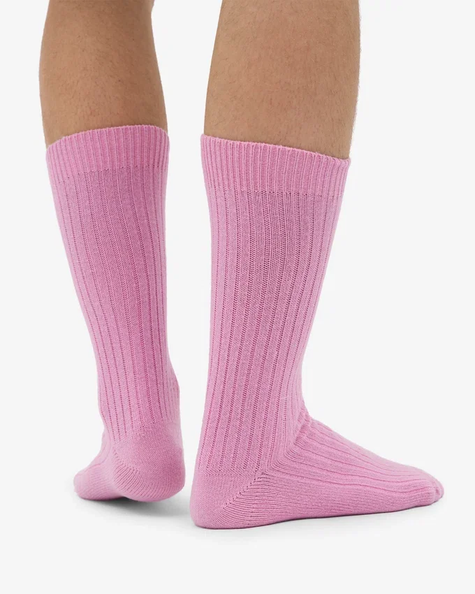 Socken aus Merinowollmischung – Kirschblüte