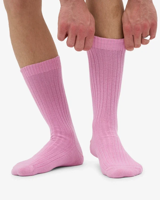 Socken aus Merinowollmischung – Kirschblüte