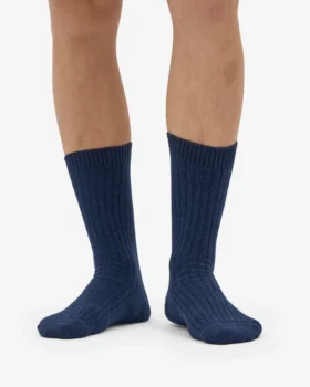 Socken aus Merinowollmischung – Marineblau