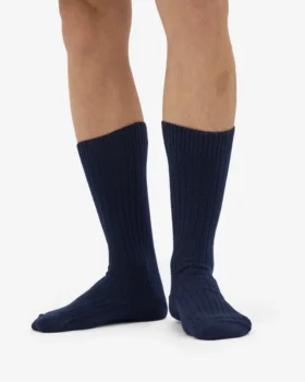Socken aus Merinowollmischung – Marineblau