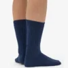 Socken aus Merinowollmischung – Marineblau