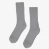 Socken aus Merinowollmischung – Meliertes Grau
