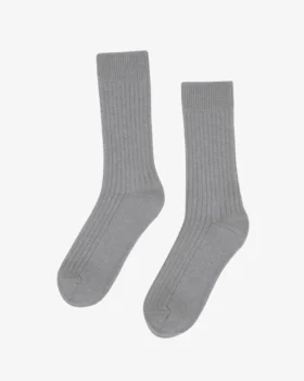 Socken aus Merinowollmischung – Meliertes Grau