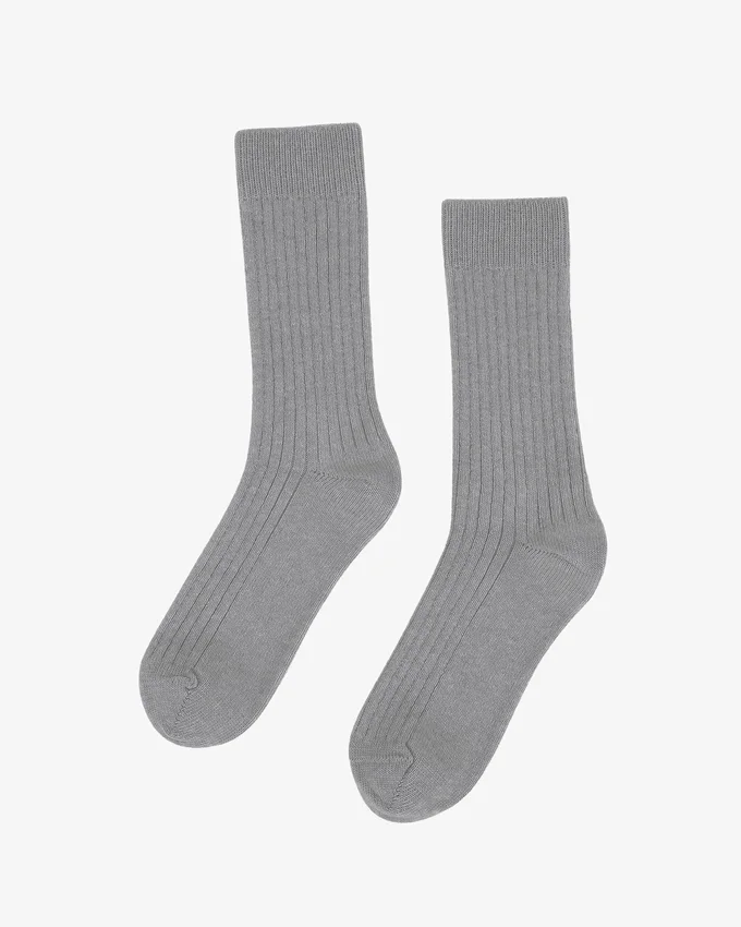 Socken aus Merinowollmischung – Meliertes Grau