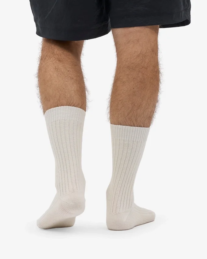 Socken aus Merinowollmischung – Optisches Weiß