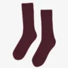 Socken aus Merinowollmischung – Oxblood-Rot