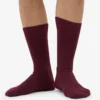 Socken aus Merinowollmischung – Oxblood-Rot