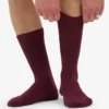 Socken aus Merinowollmischung – Oxblood-Rot