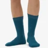 Socken aus Merinowollmischung – Ozeangrün