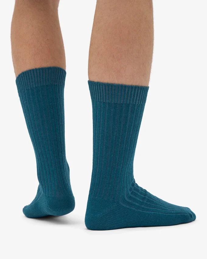 Socken aus Merinowollmischung – Ozeangrün