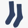 Socken aus Merinowollmischung – Petrolblau