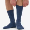 Socken aus Merinowollmischung – Petrolblau