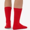 Socken aus Merinowollmischung – Rot-Mandarine