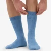 Socken aus Merinowollmischung – Seeblau
