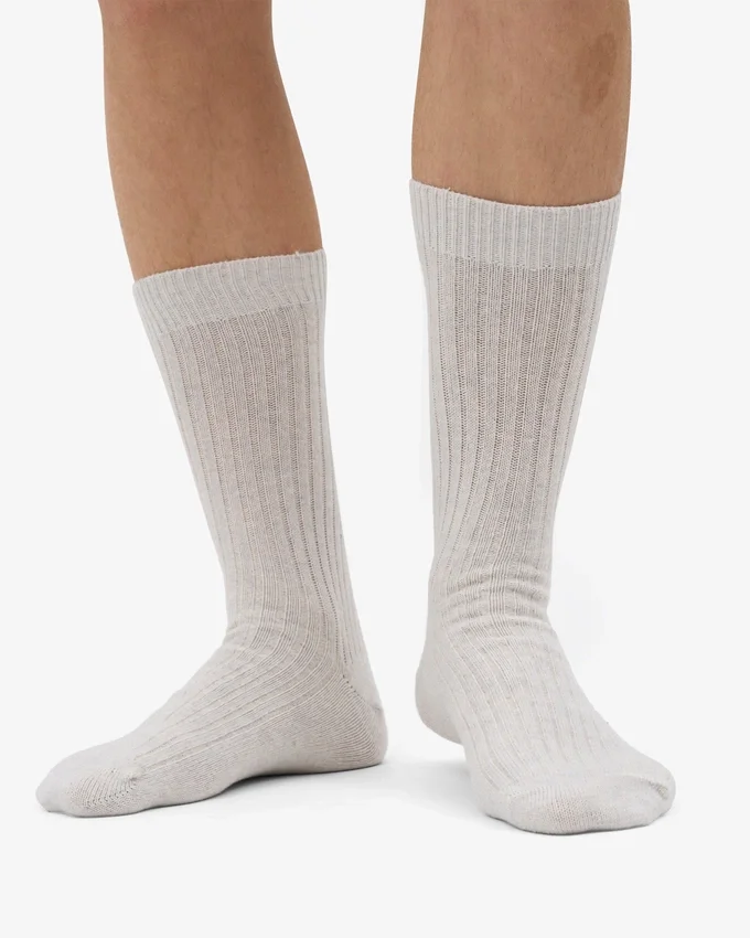 Socken aus Merinowollmischung – Snow Melange